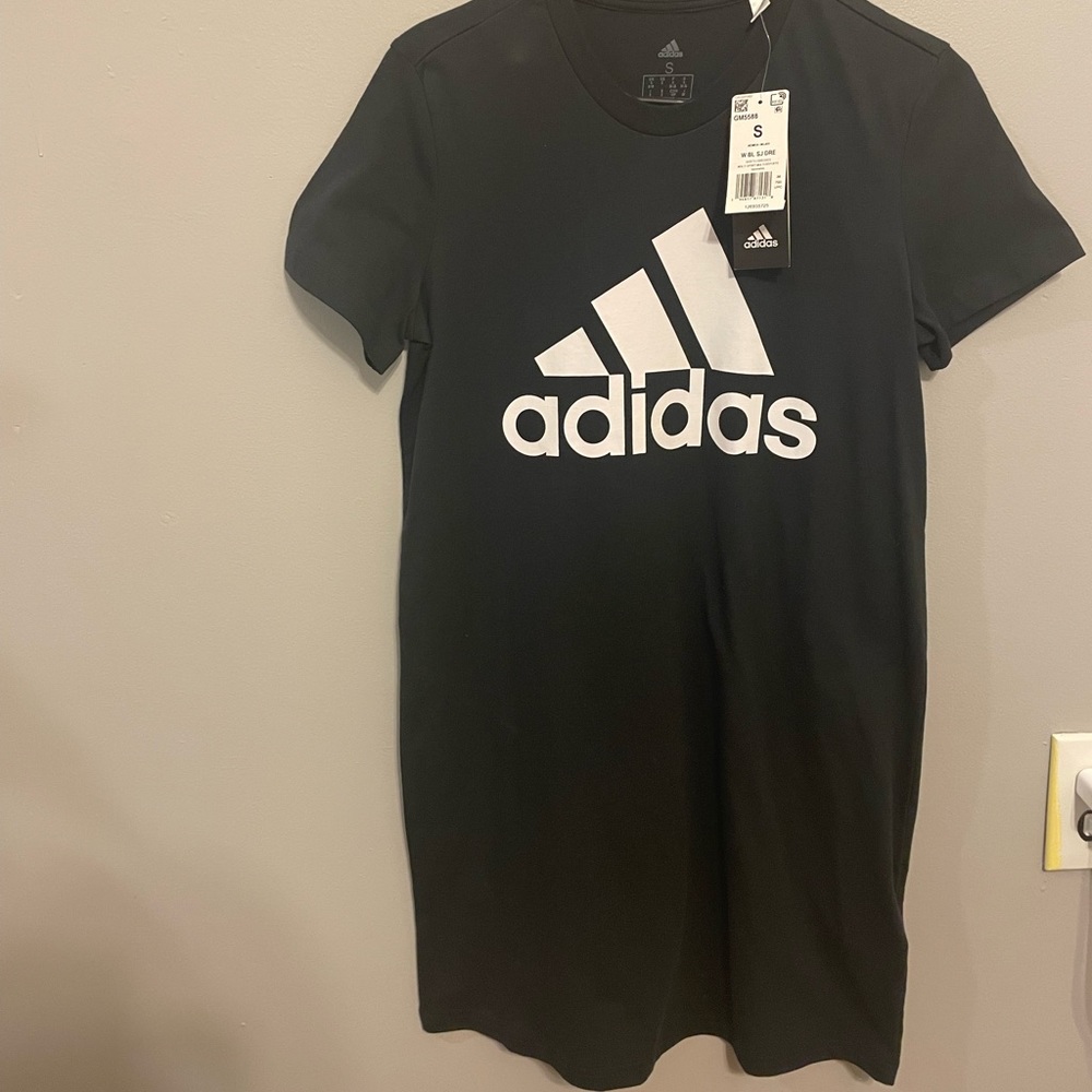 Adidas Black and White Logo Dress